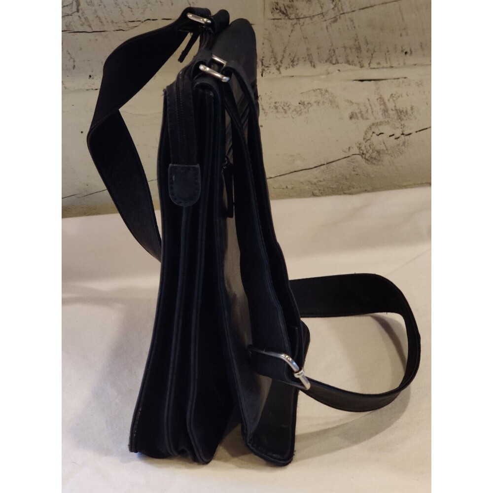 Women's FOSSIL Genuine Pebbled Leather, Black, Crossbody Shoulder Bag, Purse.‎ - Picture 4 of 16